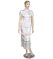 White Chinese Qi Pao dresses