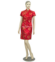 Red gold cherry blossom lady's dresses(short)