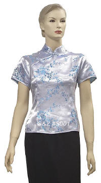 Silver Chinese Lady's Blouse