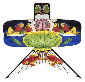 Swallow Kite w/Mandarin Ducks, Lotus & Fish