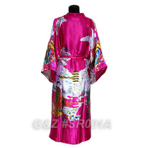Back View of Hot Pink Geisha Robes