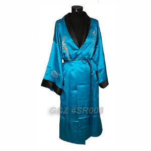 Sky blue embroidered dragon robes