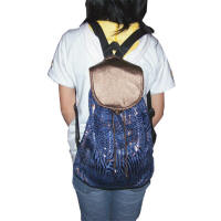Blue soft backpack