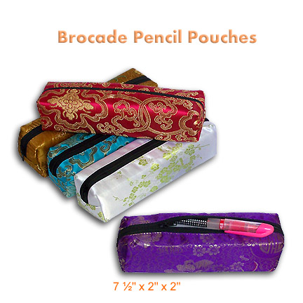 Brocade pencil pouches
