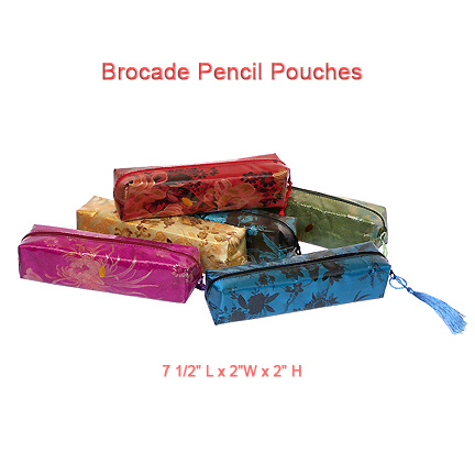 Brocade pencil cases for students