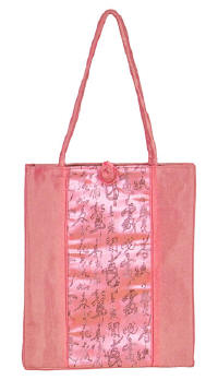 Pink Chinese Calligraphy Totebag
