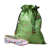 Floral Embroidery Shoe Pouches
