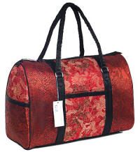 Red dragon brocade travel bags