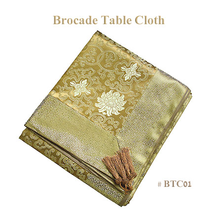 Dark brown fortune flower brocade tablecloths