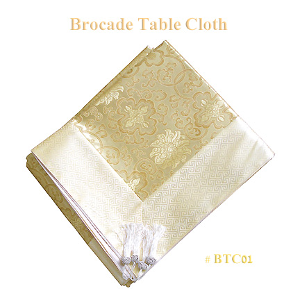Gold fortune flower brocade tablecloths
