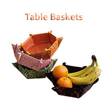 Oriental table baskets
