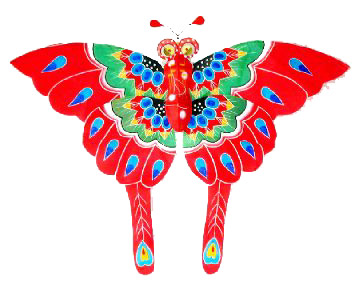 Red Chinese butterfly kites