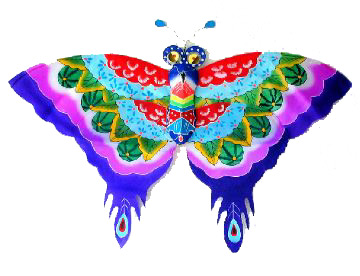 Chinese butterfly kite with watermelon pattern