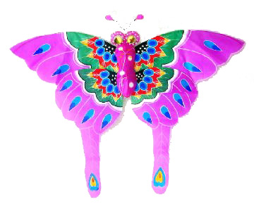 Pink silk butterfly kite