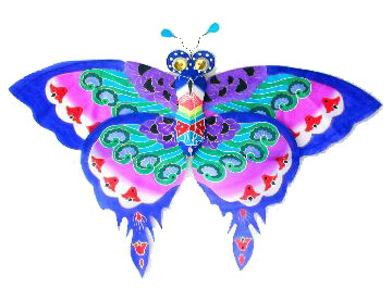 Chinese silk butterfly kite RUYI