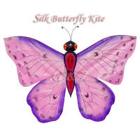 Peach Silk Butterfly Kite