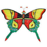 Silk Butterfly Kite- red and green