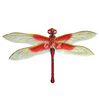 Vivid 3D silk dragonfly kite - red
