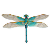 Vivid 3D silk dragonfly kite - blue