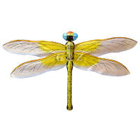 Yellow Silk Dragonfly Kite
