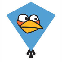 Blue Nylon Angry Birds Kites