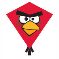 Red Nylon Angry Birds Kites